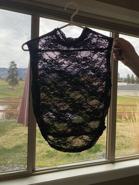 Sheer Black Lace Sleeveless Top